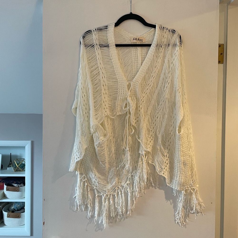 White boho cover up